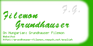 filemon grundhauser business card